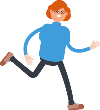 Woman Character Running png