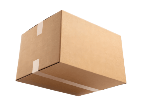 plain cardboard box with tape, ideal for shipping and storage needs png