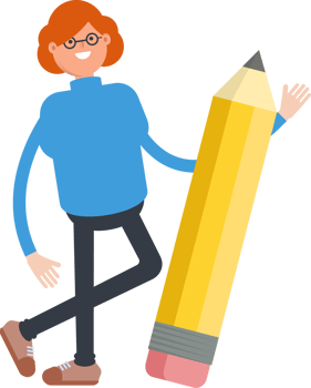 Woman Character and Pencil png