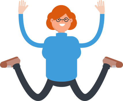 Woman Character Jumping png