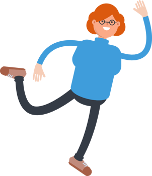Woman Character Jumping and Flying png