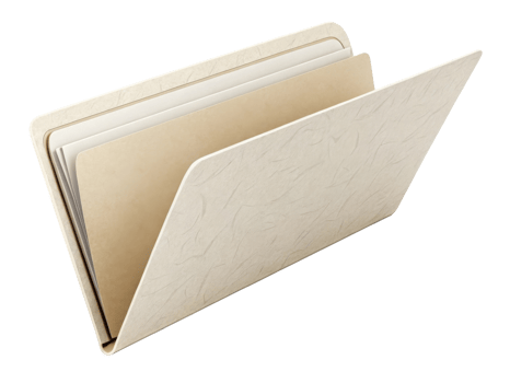 closed folder with blank pages, ideal for organizing documents and notes png