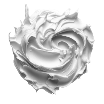 Creamy white swirl of whipped texture on transparency background, perfect for culinary or beauty applications png