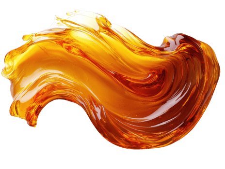 Glossy orange liquid swirl with smooth texture and vibrant color png
