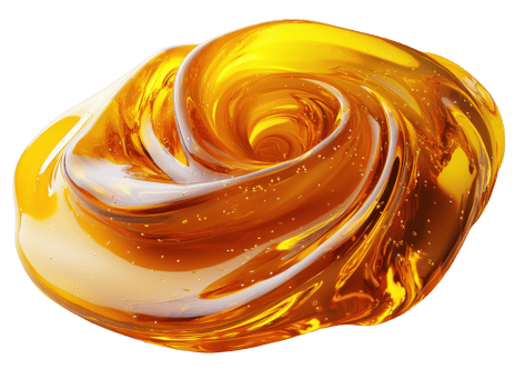 Glossy orange swirl of slime with shiny particles, perfect for creative projects png
