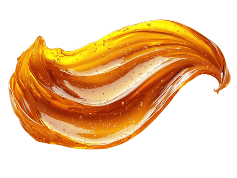 Golden liquid swirl with bubbles, resembling honey or syrup png