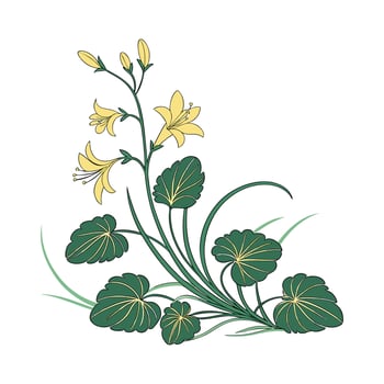 Attractive Creeping Jenny Floral Design vector