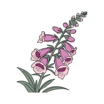Charming Snapdragon Flower Design. vector