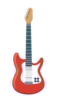 red Guitar illustration vector