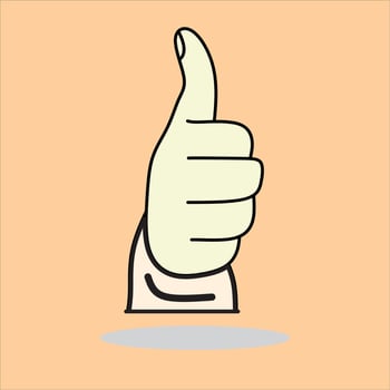 Thumbs Up Illustration. An engaging illustration of a hand giving the thumbs up gesture, symbolizing approval and agreement. vector