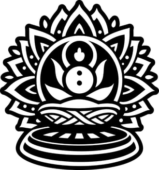 A glyph style icon of meditation cushion symbol vector
