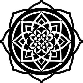 A solid style icon of geometry art symbol vector