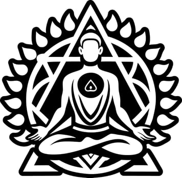 A filled style icon of kundalini yoga symbol vector