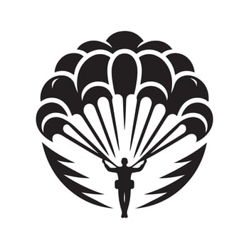 Freefall Parachute Black Art vector