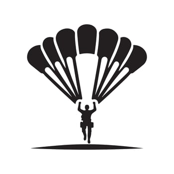 Professional Parachute Silhouette vector