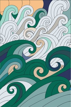Abstract wave background vector