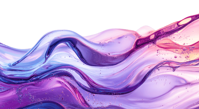 Colorful abstract waves with smooth curves and bubbles png