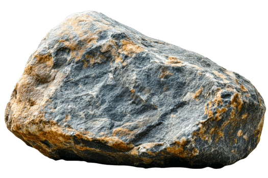 Textured natural stone on transparent background png