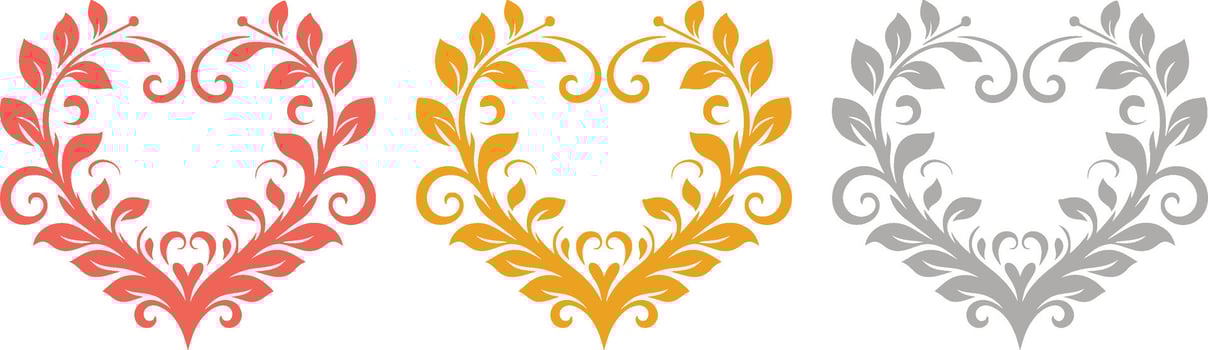Set of Flaming Hearts, Fiery Heart Illustrations Isolated on White Background for Tattoo and Graphic Design vector