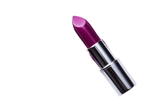 Bold purple lipstick with a glossy finish displayed png
