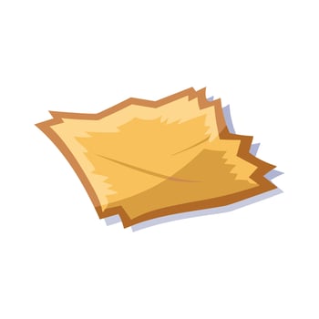 Torn sheet of paper isolated flat illustration on white background. vector
