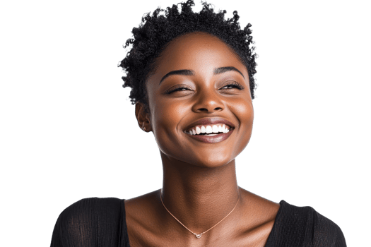 Smile of joy captured during a cheerful moment png