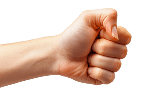 Clenched fist signifies determination and strength png