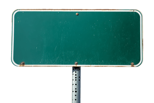 Blank road sign in need of information for drivers png