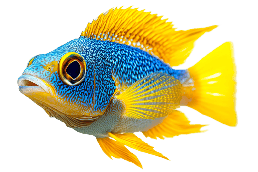 Colorful fish swimming in clear water environment png