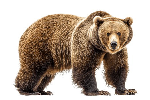 Grizzly bear on a transparent background png