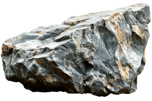 Large rugged rock formation with textured surface png