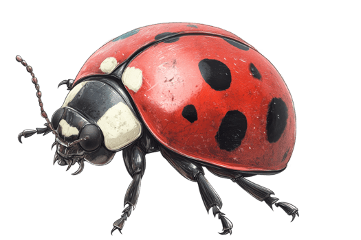 Colorful ladybug on a transparent background png