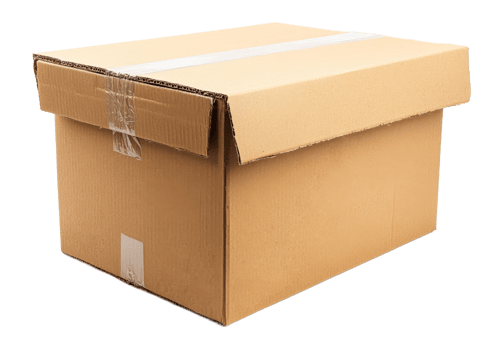 Box with open lid ready for packing items png
