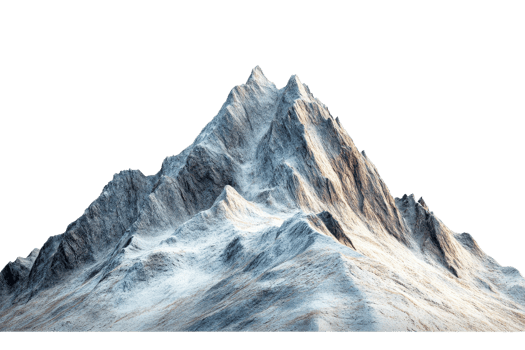 Majestic mountain peak with snow covered slopes png