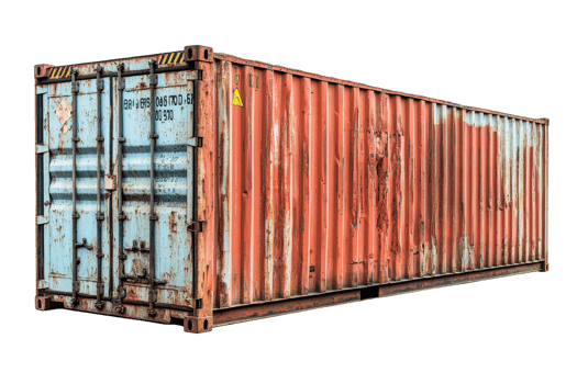 Container located on a construction site png