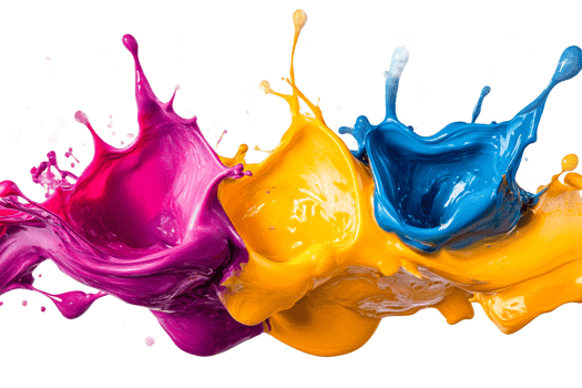 Colorful paint splashes create artistic dynamic effect png