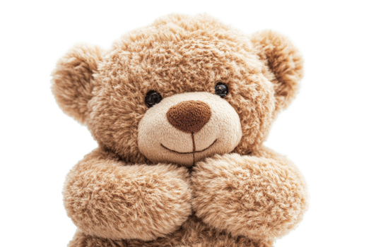 Soft teddy bear with friendly expression and plush fur png