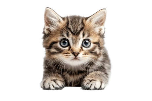 Blue eyed kitten on transparent background png