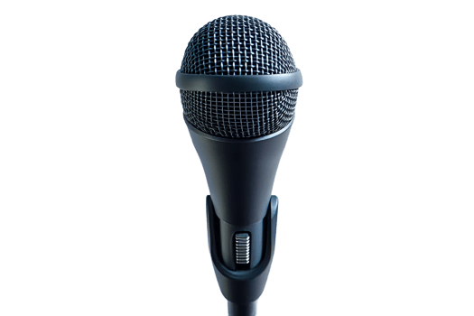 High quality microphone with transparent background display png