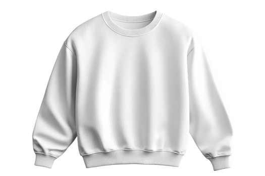 Soft white sweatshirt with a comfortable design png