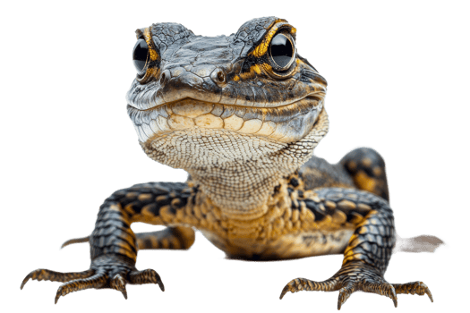 Lizard with unique features on a transparent background png