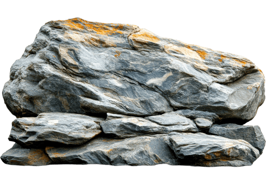 Large textured gray rock with subtle colors png
