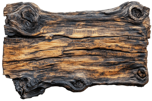 Rustic wooden plank with detailed texture for design png