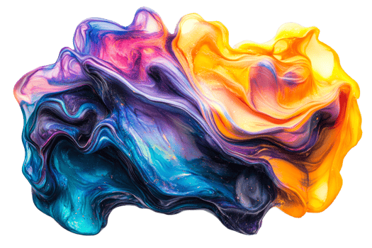 Colorful abstract fluid design with bright hues and movement png