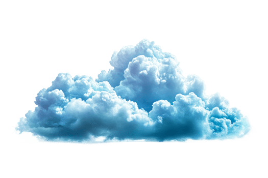 Soft cloud floating in a clear blue sky png