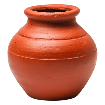 Traditional Clay Pot with Smooth Surface and Earthy Tone for Decor png