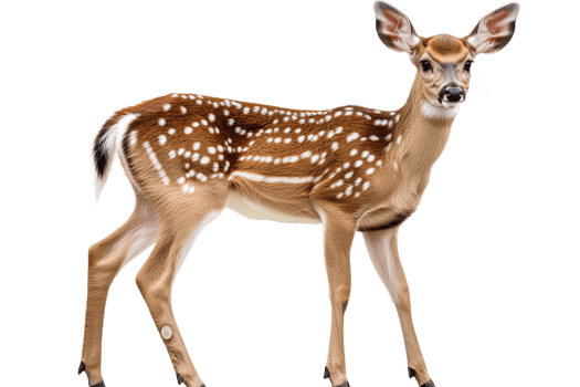 Young deer standing still in a natural pose png