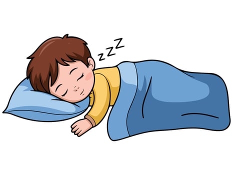 Baby sleeping peacefully in crib vector