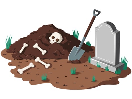 Buried graves for Halloween vector