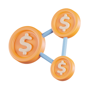 Coin Network 3D Icon png